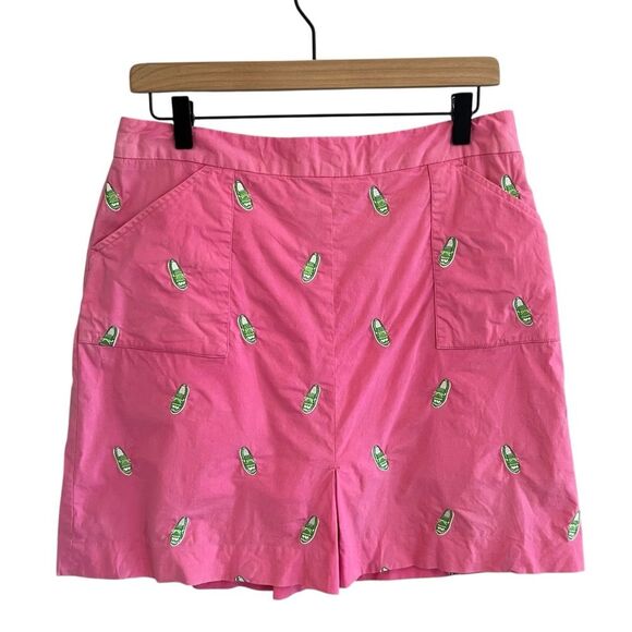 Lilly Pulitzer Dresses & Skirts - Vtg Lilly Pulitzer Womens Golf Skort Sz 8 Embroidered Golf Shoe Preppy Resort